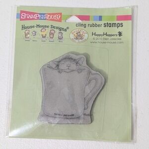 STAMPENDOUS House Mouse Warm Cup Cling‎ Mount Stamp Retired HMCV04